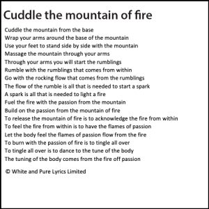 Cuddle the mountain from the base
