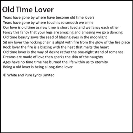 years have gone by where have become old time lovers